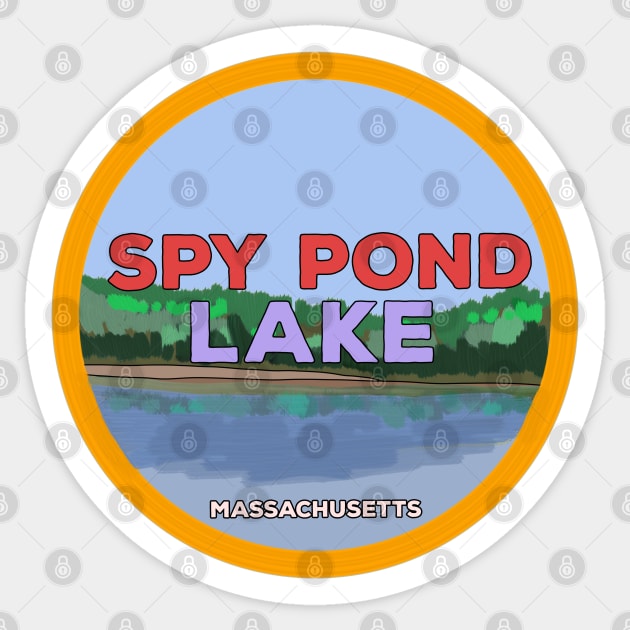 Spy Pond, Massachusetts Sticker by DiegoCarvalho